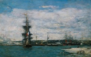Il porto di Havre da Eugene Louis Boudin