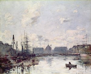 Il porto commerciale, Le Havre, 1892 da Eugene Louis Boudin