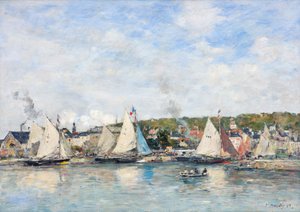Il porto di Trouville da Eugene Louis Boudin