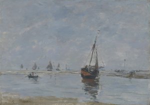 Trouville con la bassa marea, c.1888-95 da Eugene Louis Boudin