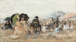 Trouville, scena di spiaggia, 1886 da Eugene Louis Boudin