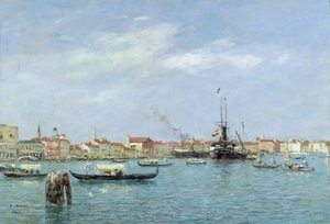 Venezia, Il Canal Grande, Nave a Vapore Austriaca, 1895 da Eugene Louis Boudin