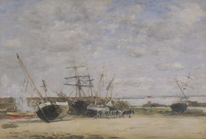 Navi e cavalli sulla riva
