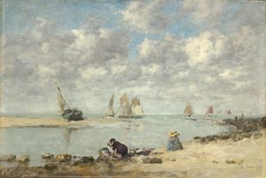 Lavandaia vicino a Trouville da Eugene Louis Boudin