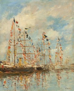 Bacino di yacht a Trouville-Deauville, probabilmente 1895-1896