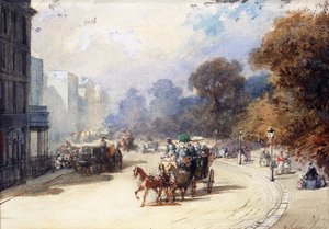 Una carrozza a Hyde Park Corner, Londra da Eugene Louis Lami
