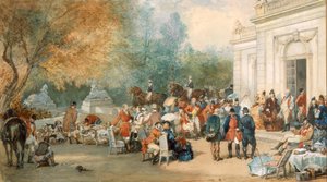 Colazione di caccia in Inghilterra, 1870 da Eugene Louis Lami