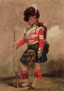 Un soldato degli Highlanders del 79° al campo di Chobham nel 1853