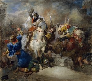 Il rapimento di Rebecca da Eugene Louis Lami