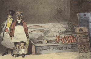 Un mercante di pesce da Eugene Louis after Lami