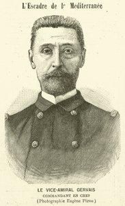 Viceammiraglio Gervais, comandante della flotta francese del Mediterraneo da Eugene Pirou