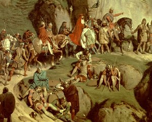 Carlo Magno che attraversa le Alpi nel 773, (dettaglio) da Eugene Roger