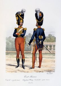 Cent-Suisses, Caporale grande uniforme, Tenente aiutante maggiore, 1814-17 da Eugene Titeux
