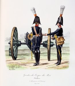 Gardes-du-Corps de Roi, Artiglieria, 1814-15 da Eugene Titeux