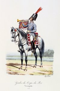 Gardes-du-Corps de Roi, Trombettiere, 1814 da Eugene Titeux