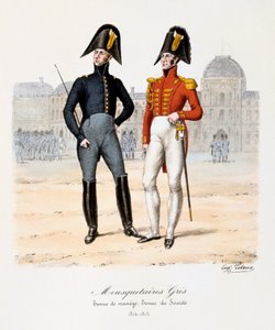 Mousquetaires Gris, Tenue de Manège e Tenue de Société, 1814-15