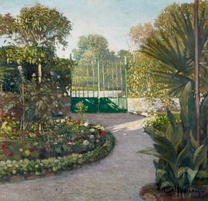 Giardino, dipinto di Eugenio Olivari (1882-1917) da Eugenio Olivari