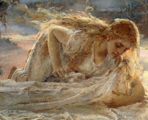 La Maddalena bacia i piedi di Cristo mentre viene deposto dalla croce (dettaglio)