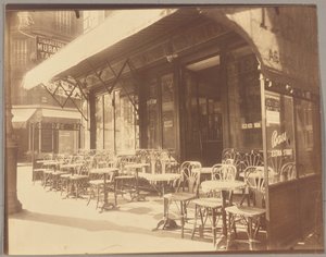 Caffè, Avenue de la Grande-Armée da Eugène Atget