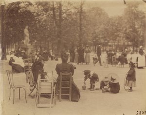 Donne e Bambini nei Giardini del Lussemburgo da Eugène Atget