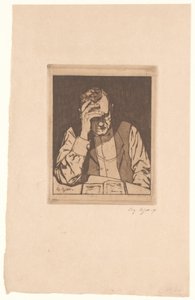 Uomo che legge da Eugène Bejot (signed by artist)