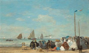 Scena di spiaggia a Trouville da Eugène Boudin