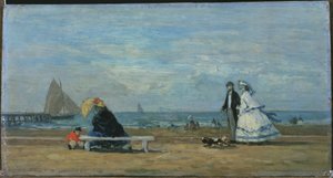 Spiaggia a Trouville da Eugene Louis Boudin