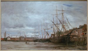 Porto con velieri da Eugene Louis Boudin