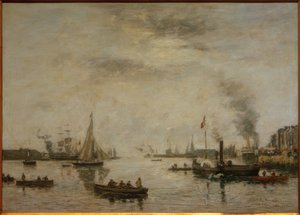 Le Havre, vista del porto da Eugene Louis Boudin