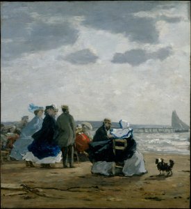 Sulla spiaggia, Dieppe da Eugene Louis Boudin
