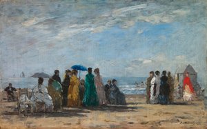 La spiaggia di Trouville da Eugène Boudin
