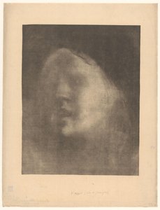 Volto di una giovane donna che parla da Eugène Carrière