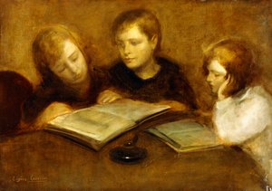 Ragazze che leggono da Eugène Carrière