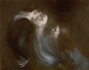 Il bacio di sua madre, anni 1890 da Eugène Carrière