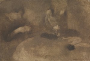 Donne che cuciono a un tavolo, ca. 1894-96