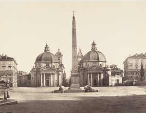 Piazza del Popolo, 1848-52 da Eugène Constant
