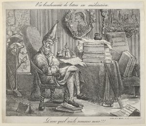 Un letterato che medita, 1821 da Eugène Delacroix