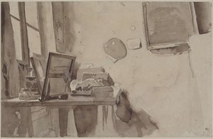 Un angolo dello studio, ca 1825 da Eugène Delacroix