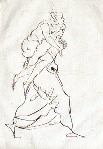 Enea e Anchise da Ferdinand Victor Eugene Delacroix