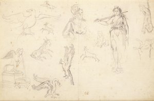 Studi su animali e figure da Eugène Delacroix