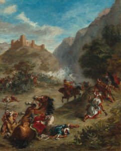 Arabi che scaramucciano nelle montagne da Eugène Delacroix