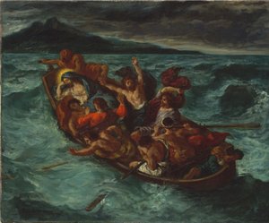Cristo addormentato durante la tempesta da Ferdinand Victor Eugene Delacroix