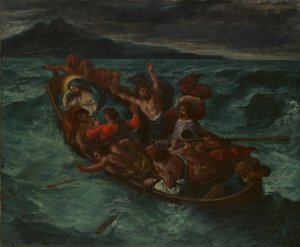 Cristo dorme durante la tempesta, ca. 1853 da Ferdinand Victor Eugene Delacroix
