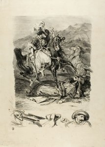 Combattimento tra Giaour e il Pascià da Eugène Delacroix