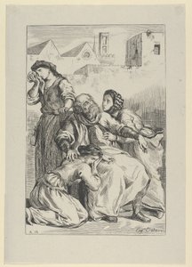 Morte di Goetz von Berlichingen, 1845 da Eugène Delacroix