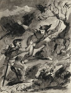 Faust e Mefistofele sul Blocksberg da Ferdinand Victor Eugene Delacroix