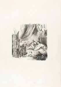 Fronte-boeuf e la Strega, da Ivanhoe da Eugène Delacroix