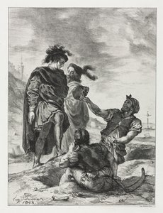 Amleto: Amleto e Orazio con i becchini da Eugène Delacroix