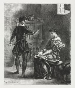 Amleto: Amleto e Ofelia da Eugène Delacroix