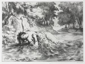 Amleto: La morte di Ofelia da Eugène Delacroix